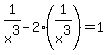 +1%2Fx%5E3+-+2%281%2Fx%5E3%29+=+1+
