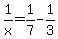 +1%2Fx+=+1%2F7-1%2F3