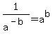 \"+1+%2F+a%5E%28-b%29+=+a%5Eb+\"