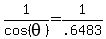 +1+%2F+cos%28+theta+%29+=+1%2F.6483+