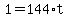 +1+=+144%2At+