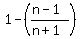 +1+-+%28%28n-1%29%2F%28n%2B1%29%29+