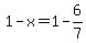 +1+-+x+=+1+-+6%2F7+