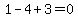 +1-4%2B3=0+