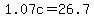+1.07c+=+26.7+
