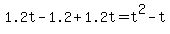 +1.2t+-+1.2+%2B+1.2t+=+t%5E2+-+t+