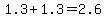 +1.3+%2B+1.3+=+2.6+