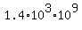+1.4%2A10%5E3%2A10%5E9+