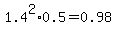 +1.4%5E2%2A0.5+=+0.98