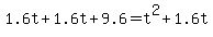 +1.6t+%2B+1.6t+%2B+9.6+=+t%5E2+%2B+1.6t+