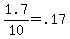 +1.7%2F10+=+.17+
