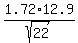 +1.72%2A12.9%2Fsqrt%2822%29