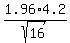 +1.96%2A4.2%2Fsqrt%2816%29