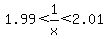 +1.99%3C1%2Fx%3C2.01+