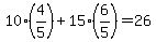 +10%2A%284%2F5%29+%2B+15%2A%286%2F5%29+=+26+