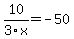 +10%2F3x=-50