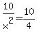 +10%2Fx%5E2+=+10%2F4+