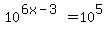 +10%5E%286x-3%29=10%5E5+
