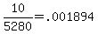 +10+%2F+5280+=+.001894+