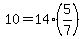 +10+=+14%2A%285%2F7%29+