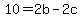 +10+=+2b+-+2c+