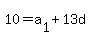+10+=+a%5B1%5D+%2B+13d+