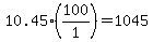 +10.45%2A%28+100%2F1+%29+=+1045+