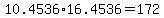 +10.4536%2A16.4536+=+172+