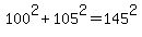 +100%5E2+%2B+105%5E2+=+145%5E2+