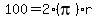 +100+=+2%28pi%29r+