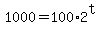 +1000+=+100%2A2%5Et+