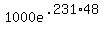 +1000e%5E%28.231%2A48%29