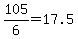 +105%2F6+=+17.5+