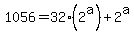 +1056+=+32+%282%5Ea%29+%2B+2%5Ea+