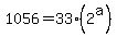 +1056+=+33+%282%5Ea%29+