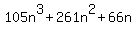 +105n%5E3%2B261n%5E2%2B66n+
