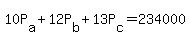 +10P%5Ba%5D+%2B+12P%5Bb%5D+%2B+13P%5Bc%5D+=+234000+