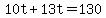 +10t+%2B+13t+=+130+