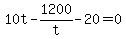 \"+10t+-+1200%2Ft+-+20+=+0+\"
