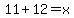 +11%2B12=x