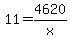 +11+=+4620%2Fx+