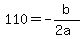 +110+=+-b%2F%282a%29+