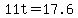 +11t+=+17.6+