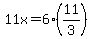 +11x=6%2811%2F3%29