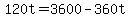 +120t+=+3600+-+360t+