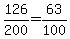 +126+%2F+200+=+63+%2F+100+