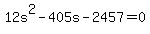+12s%5E2+-+405s+-+2457+=+0+