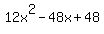 +12x%5E2+-+48x+%2B+48+