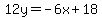+12y=-6x%2B18+