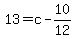 +13+=+c+-+10%2F12+